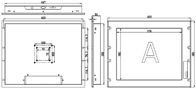 DC 12V 15 インチ 工業タッチスクリーンモニター PC 上棚 フロント OSD メニュー