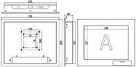 IP65タッチスクリーン 産業用パネルマウントモニター 12.1 インチ 高度/低度
