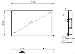 13.3&quot; ハンドヘルド 産業用 頑丈 ノートブック パネル PC インテル i7- 4650U オプション I3 / I5