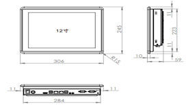 12.1&quot; 工業用容量タッチパネルPC オプション 9 - 36V ブロードボルト入力